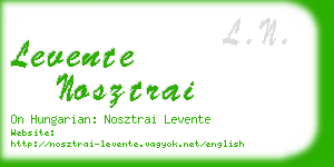 levente nosztrai business card